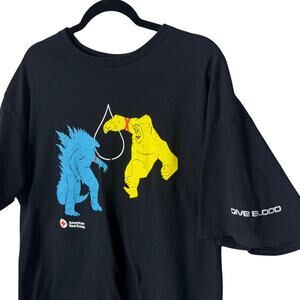 American Red Cross GODZILLA x KING KONG New Empire Movie Promo T-Shirt Mens XL
